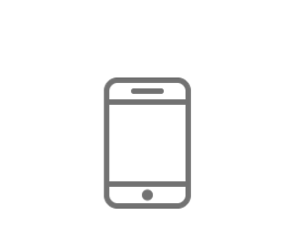 Smartphone Abbildung einer hellgrauen Zeichnung in Form eines Mobiltelefons auf weißem Hintergrund.